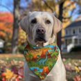 thumbnail image 2 of Dog Bandana 1 Pack,Colorful Dinosaurs River Volcanoes Pattern Bandanas for Dogs,Cat Bandana,Small/ Large Dog Bandana 2 Size,Dog Bandanas, 2 of 6