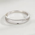 thumbnail image 6 of Korea Simple Double Line Ring Micro Diamond 925 Sterling Silver, 6 of 6