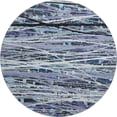 thumbnail image 2 of Addison Rugs Mayfield Premium Machine Washable Transitional Stripes Purple Round Rug, 8' x 8', 2 of 6