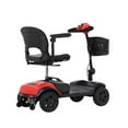 thumbnail image 4 of 4 Wheel Mobility Scooter, Electric Wheelchair Device, Compact Heavy Duty Mobile with Basket, Easy Portability, Foldable in Boot Trunk for Traveling with Seniors, Max Speed 4.97 Mph (Red), 4 of 7