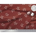 thumbnail image 2 of Soimoi Red polyester Crepe Fabric Dot Abstract Print Fabric by the Yard 42 Inch Wide, 2 of 3