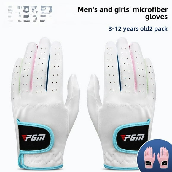 PGM Kids' Golf & Outdoor Sports Gloves - Ultra-Fiber Soft & Comfortable for Boys & Girls, Anti-Slip Grip, Durable Design, Direct Manufacturer Price - Pink, Size 16