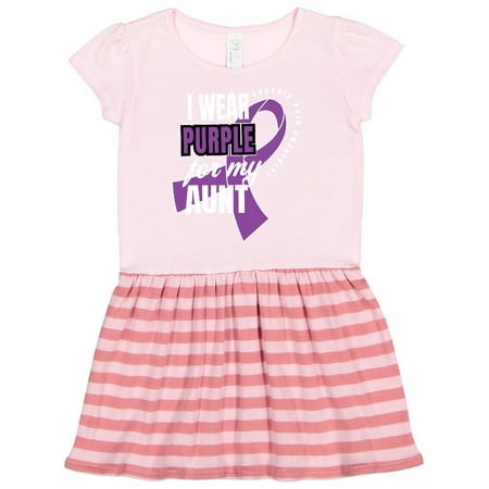 

Inktastic Chronic Pain I Wear Purple For My Aunt Gift Toddler Girl Dress