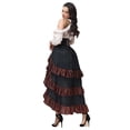 thumbnail image 6 of Pirate Costume, Pirate Outfit, Pirate Costume Women Outfit With Renaissance Pirate Shirt Skirt Corset Waist Belt Womens Halloween Pirate Costumes-Long Skirt+Top+Waist Waist, Complexion XXL, 6 of 6