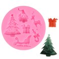 thumbnail image 4 of Molde de silicona para mini Papá Noel de 6 cavidades, árbol de Navidad, regalo, Papá Noel, molde para glaseado de grado alimenticio, pasta de azúcar antiadherente, resina de fondant de chocolate,, 4 of 5