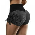 thumbnail image 2 of Sports Booty Shorts For Women High Waisted Bubble Textured Scrunch Butt Lifting Gym Workout Hot Pants, 2 of 6