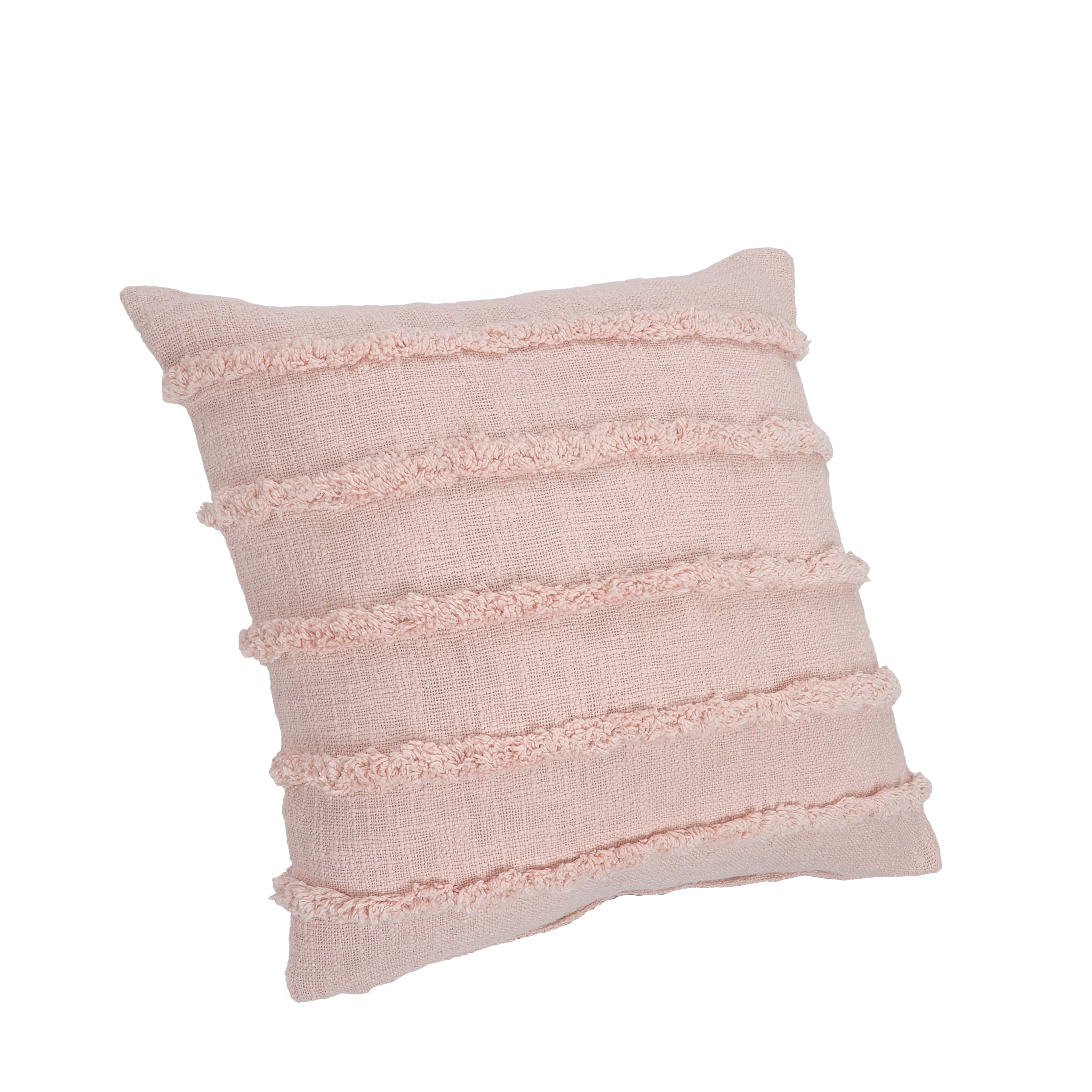 Ox Bay Blush Solid Organic Cotton Square 2 Piece Pillow Feather Filled Set