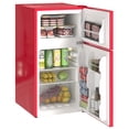 thumbnail image 1 of CoSoTower Réfrigérateur Compact de 3,2 Pi3, Mini-Frigo avec Congélateur, Tablettes Ajustables et Portes Réversibles pour Chambre, Rouge, 1 of 7