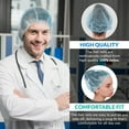 thumbnail image 3 of 1000 Pack Blue Bouffant Caps 24 10g Hair Caps with Elastic Stretch Band Disposable Polypropylene Hats Unisex Hair Covers for Food Service Industrial Use Breathable Lightweight, 3 of 8