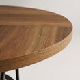thumbnail image 3 of Table à Manger Ronde de 47 Pouces Gain de Place pour 4 à 6 – Table de Cuisine Industrielle Moderne en Bois avec Tablette de Rangement – Cadre en Métal Robuste – Idéale pour Appartement, Salle à Manger, Bureau – Brun, 3 of 8