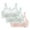 Light Blue, variant on 3 Pack Girls Soft Cotton Training Bras 8-16 Years Seamless First Bra for Teen Girls U Neck No Underwire Sports Bras Longline Crop Tank Tops