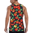 thumbnail image 3 of Xecao Tomatoes Men's Tank Top Workout Quick Dry Sleeveless Gym Jogging Muscle Shirts Summer Swim Beach Tops, 3 of 9