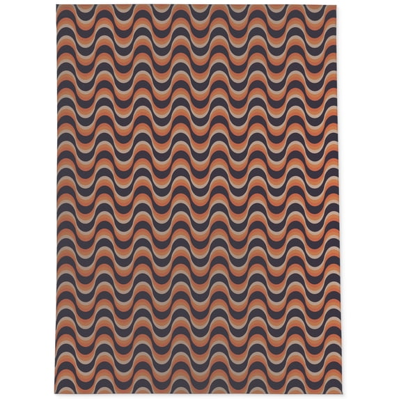 Amplitude Orange Area Rug by Kavka Designs