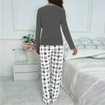 thumbnail image 5 of TaTaai Long Sleeved Printed Pajama Set, Women's Fashionable High Waist Loose Pants Suit, Soft Breathable Outfit, Spring Summer Casual Home Daily Wear, Hang Line Dry Gift, 5 of 5