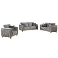 thumbnail image 2 of Grey Velvet Upholstery | Sleek Appearance & Soft Texture | Contemporary Living, 2 of 5