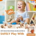 thumbnail image 3 of Juego de juguetes de madera para bebés MLYEY, 8 piezas, para bebés de 1 a 3 años, 3 of 7