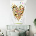 thumbnail image 3 of Heart Tapestry, Romantic Arrangement with Colorful Watercolor Style Love Symbol Valentines Day Theme, Wall Hanging for Bedroom Living Room Dorm Decor, 60W X 80L Inches, Multicolor, by Ambesonne, 3 of 5