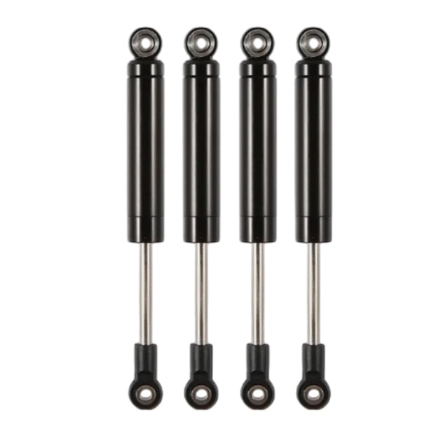 Bewildely Amortiguador trasero delantero liso de aleación de aluminio para 1/10 Axial SCX10 D90 TRX4 TF2 CC01 Capra RC pieza de coche Kits de construcción modelo Negro