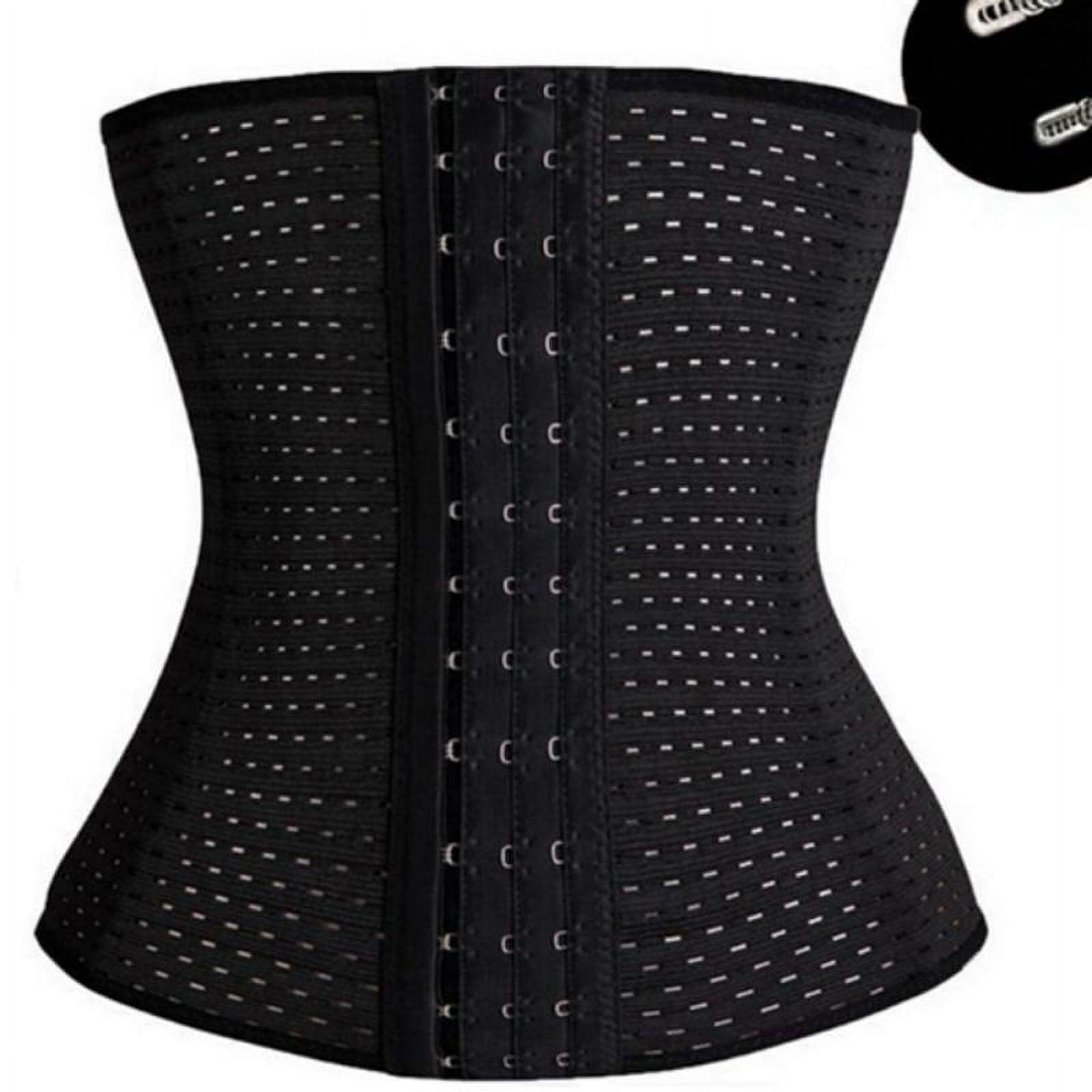 Women Latex Waist Trimmer Tummy Trainer Corsets Underbust Latex Sport Girdle Waist Trainer for Shapewear Fat Burner Hourglass Workout Body Shaper Walmart