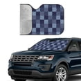thumbnail image 4 of Bingfone Blue Gingham Buffalo Check Car Windshield Sun Shade Protector Keep Your Vehicle Cool Sun Shield Visor Cover Foldable For Car Truck Suv-Medium, 4 of 9