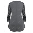thumbnail image 2 of Camiseta Talla Extra Manga Larga Cuello Inclinado Rosegal  Mangas largas de talla grande, 2 of 5