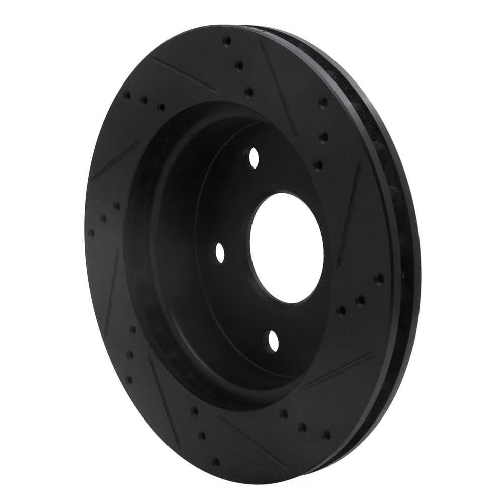 Dynamic Friction Company 633-40105L DFC Brake Rotor - Drilled And Slotted - Black