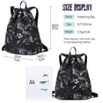 thumbnail image 3 of Mygreen Drawstring Backpack Gym Backpack Sports Bag for Swim Women Men Workout Bag Draw String Back Sack for Soccer Beach Gear Letters Football Black, 3 of 8