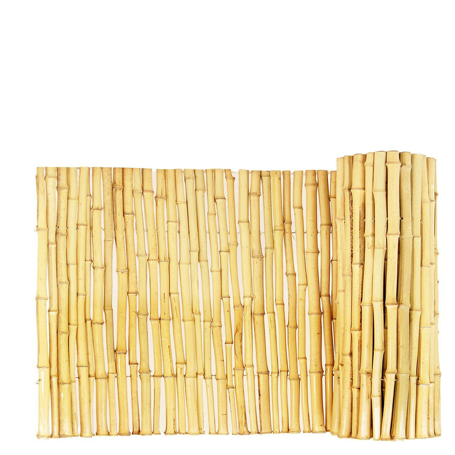 Backyard X-Scapes Natural Bamboo Fencing Garden Screen Rolled Fence Panel 1 in D x 3 ft H x 8 ft L