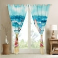 thumbnail image 3 of Ocean Theme 30%-50% Blackout Curtains Sea Animal Curtains Ocean Anchor Print Bedroom Curtains Hawaii Vacation Style Window Curtains Marine Life Decor Curtains,84"Wx63"L, 3 of 5