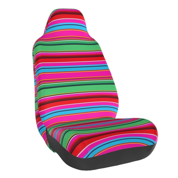 Rateoe Colorful Mexican Stripes Print Car Seat Cover,Elastic Car Seat Protector,Washable Durable Automotive Seat Cover Car Interior Accessories