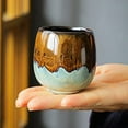 thumbnail image 5 of Fymlhomi Ceramic Kiln-Change Espresso Cups Small Espresso Coffee Cup Spirits Cups Tasting Cups Ceramic Mate Cup Set of 4 (4 colors), 5 of 5