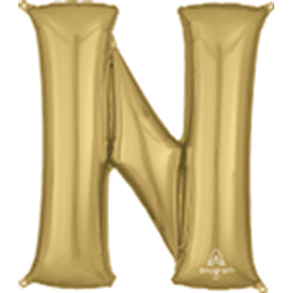 LRG SHP LETTER N - WHITE GOLD