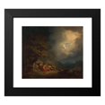 thumbnail image 2 of Alexander Lauréus 23x20 Black Modern Framed Museum Art Print Titled - Revelation of Angels to Shepherds (1815), 2 of 5