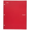 Five Star 2-Pocket Stay-Put Plastic Folder, Red (33789)