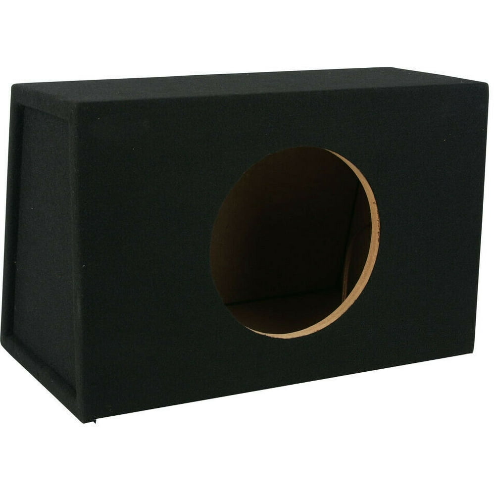 12" Single Sealed Sub Box Hatchback 1.20 cu.ft. MDF Black Subwoofer