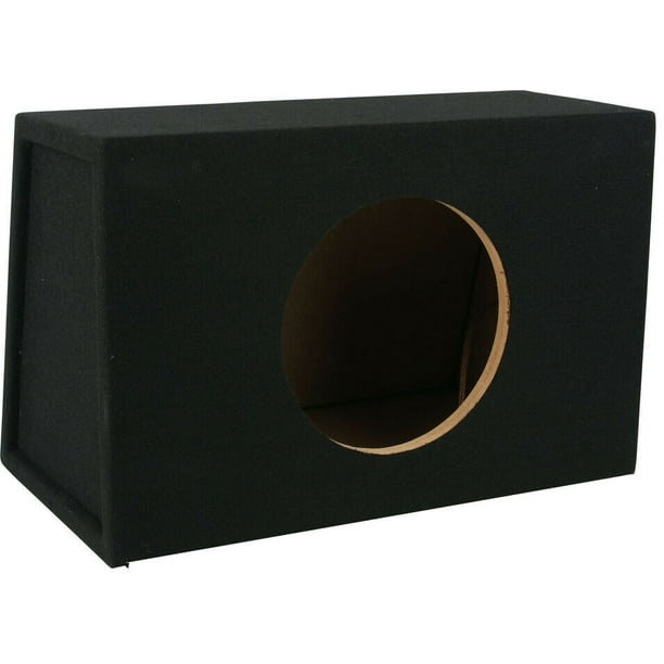 12" Single Sealed Sub Box Hatchback 1.20 cu.ft. MDF Black Subwoofer