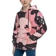thumbnail image 2 of Fotbe Chibi Axolotl Sakura Fantasy Pattern Youth Pullover Hooded Sweatshirt, Boys Hoodie, Kangaroo Pocket Hoodie for Kids Girls -Large, 2 of 6