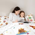 thumbnail image 4 of Erosebridal Capybara Lover Full Size Comforter Sets For Kids,Funny Rodent Animals Multicolor Pattern Bedding Sets For Girls Boys Reversible 3pcs, 4 of 7