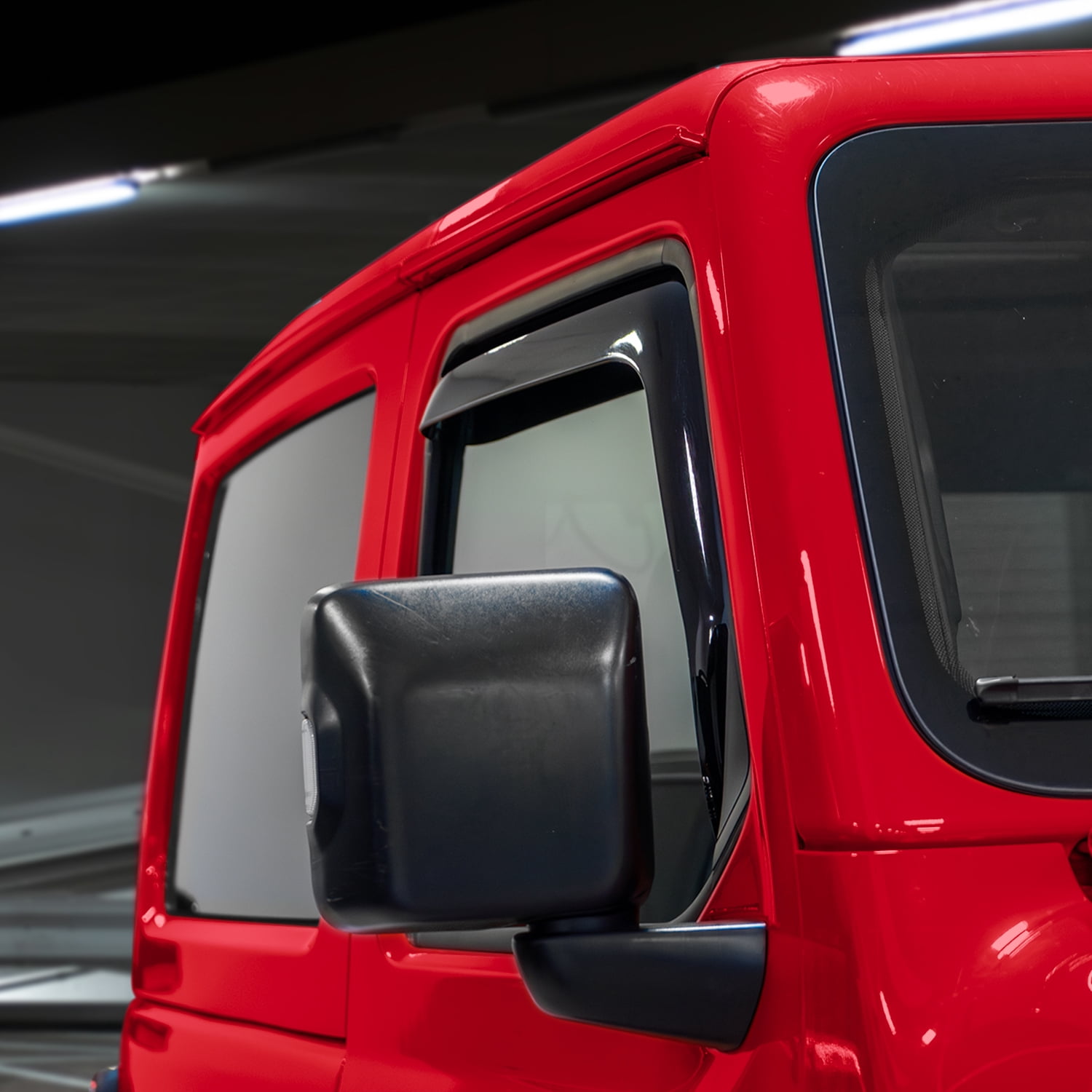 Voron Glass In-Channel Extra Durable Rain Guards for Jeep Wrangler JL 2018-2025/Jeep Gladiator 2020-2025, Window Deflectors, Vent Window Visors, 2 Pieces - 200263