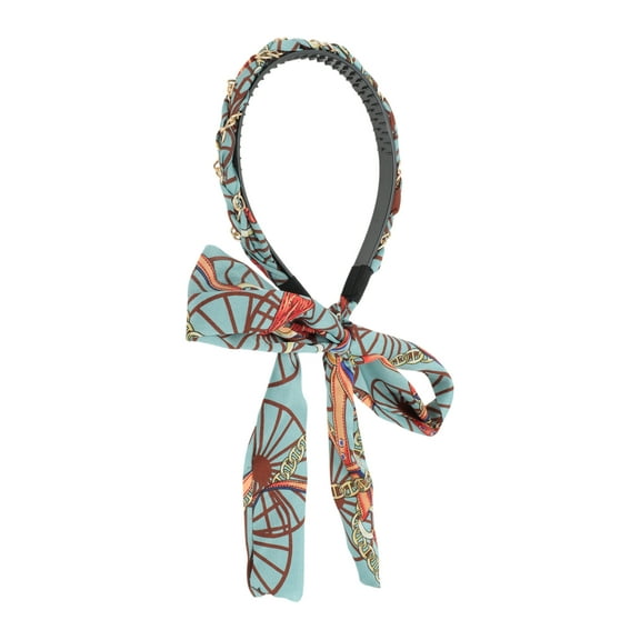 Unique Bargains 1 Pc Headband Ribbon Hair Accessories for Women Blue