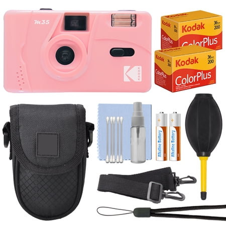 Kodak M35 35mm Film Camera with Flash Candy Pink + 2 Film Rolls Accessory Kit