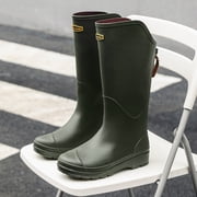 Perfert-High-Top Waterproof Rubber Rain Boots for Men, Featuring Long Tubes, Slip-Resistant Soles, And Durable Design
