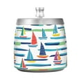 thumbnail image 7 of Yayeee Ashtray with Lid for Cigarette Smokeless Stainless Steel Home Ash Holder, Colorful Sailboats, 7 of 7