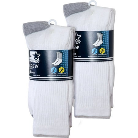 Starter - Men's Crew Socks, 6-Pack - Walmart.com