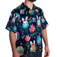 thumbnail image 2 of Easter Men's Short Sleeve Shirts, Casual, Printed, Button Down, Beach Shirt - Spread Collar Tops for Summer Beach Fun, 2 of 6