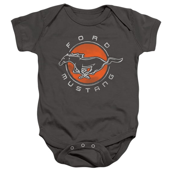 Ford Mustang Mustang Circle-Infant Snapsuit Charcoal-18Mos