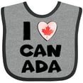 thumbnail image 3 of Inktastic I Love Canada Heart with Maple Leaf Boys or Girls Baby Bib, 3 of 4