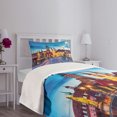 thumbnail image 5 of Ambesonne Urban Quilted Bedspread Set 2 Pcs, Bavaria Germany Bridge, Twin Size, Multicolor, 5 of 6