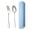 Light Blue, variant on Portable Stainless Steel Fork and Spoon Set, Reusable Travel Cutlery with Case for Camping Picnic Office Lunch, Dishwasher Safe Flatware