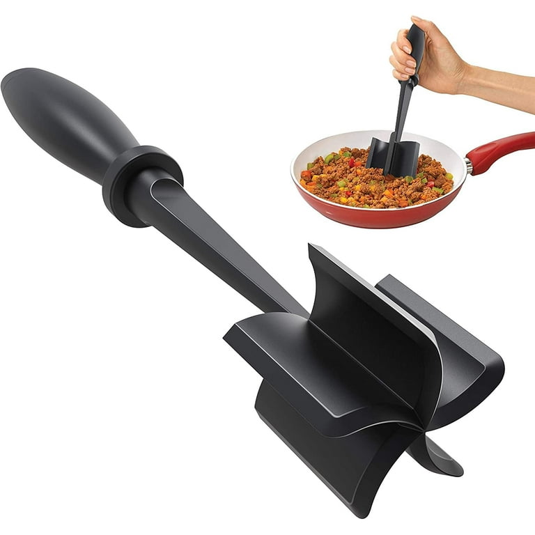 Homgreen Meat Chopper, Heat Resistant Meat Masher for Ground Beef, Hamburger  Meat, 5 Curve Blade Hamburger Chopper, Ground Meat Smasher Ground Beef  Chopper, Chop Kitchen Tool & Meat Browning Utensil 